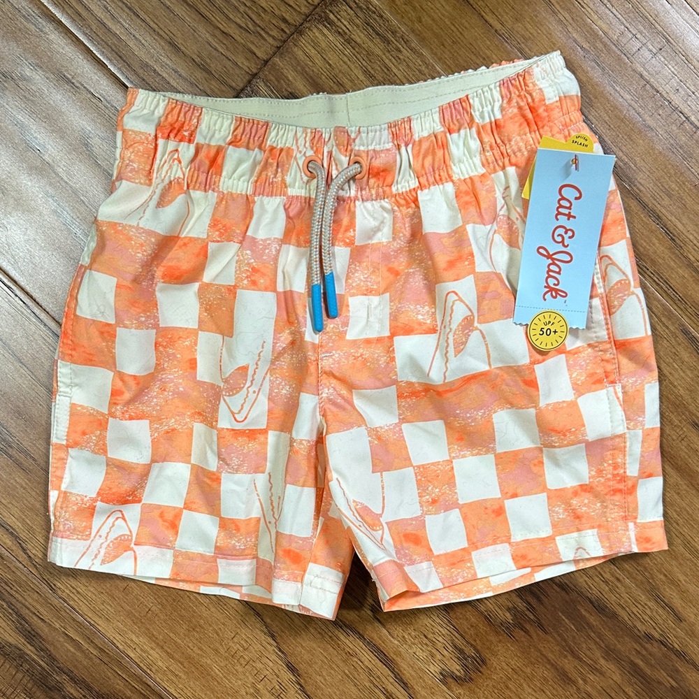 NWT Cat and Jack Swim Trunks Size 4/5